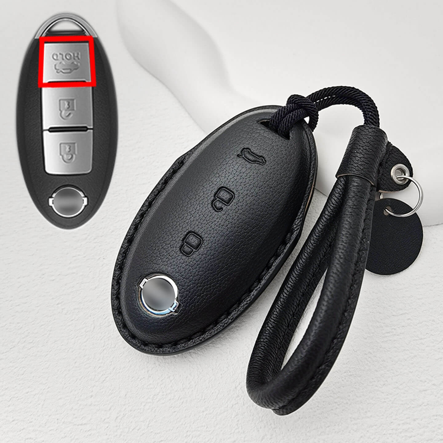 NEW【日産】エレガントオーバルレザースマートキーケース〔Aタイプ〕