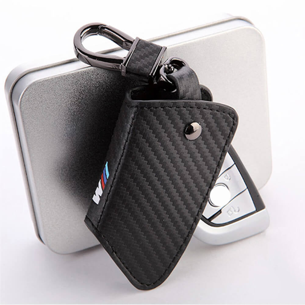 【BMW】バックル付きブラックスマートキーケース〔Aタイプ〕