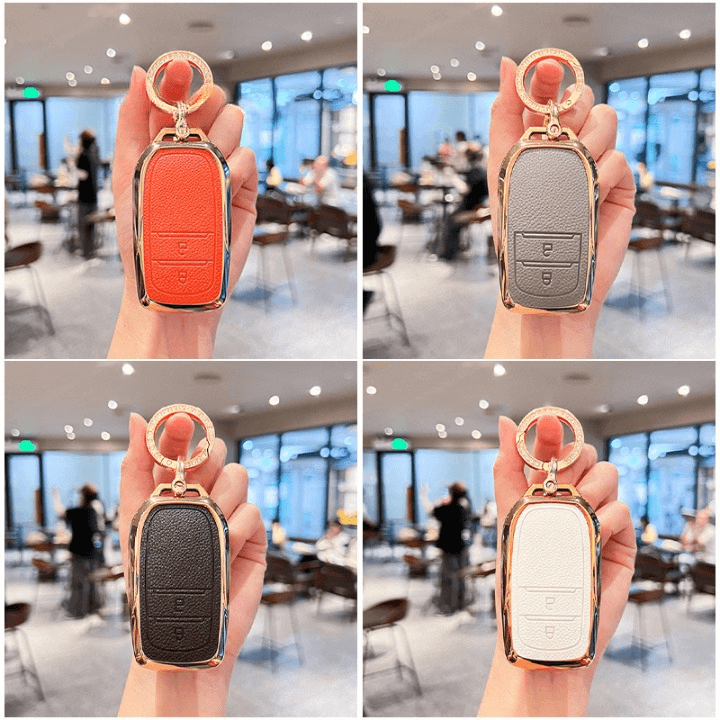 【トヨタ】ゴールドフレームプレミアムカラーレザースマートキーケース〔Eタイプ〕