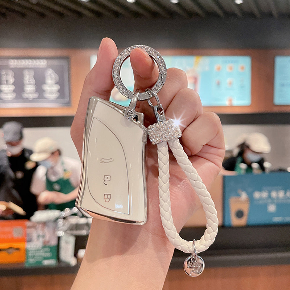 【レクサス】紐ストラップ付きスマートキーケース〔Aタイプ〕