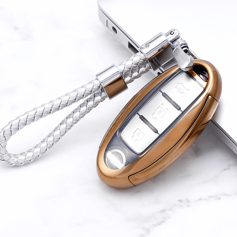 【日産】編み込みストラップ付きシャープデザインキーケース〔Aタイプ〕