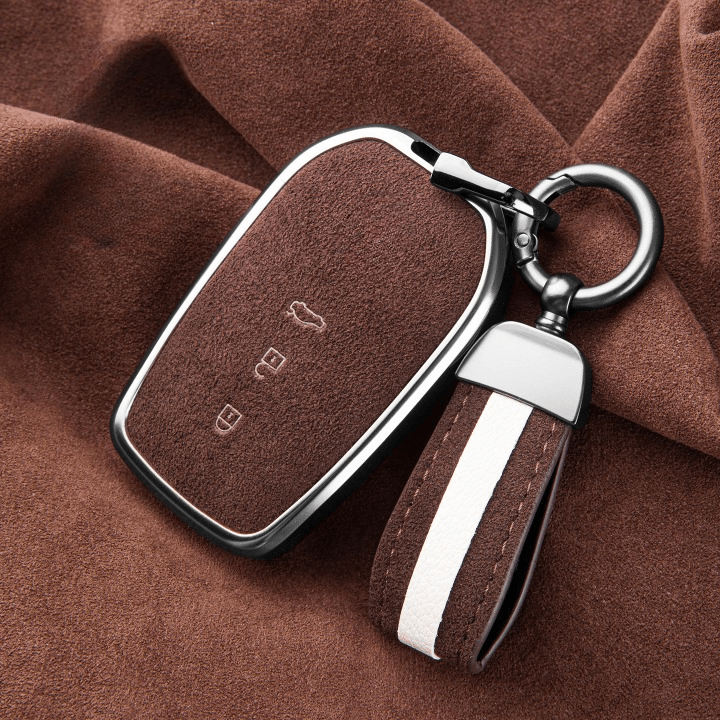 クラウン専用【トヨタ】ストラップ付きプレミアムスウェードスマートキーケース〔Eタイプ〕