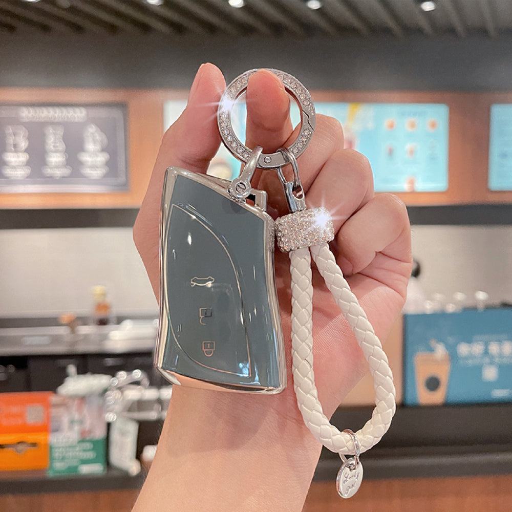 【レクサス】紐ストラップ付きスマートキーケース〔Aタイプ〕