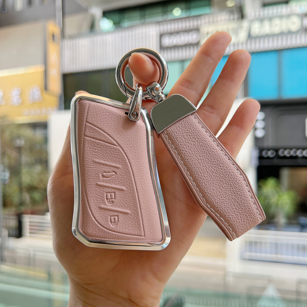 【レクサス】ストラップ付きシンプルレザースマートキーケース 〔Aタイプ〕