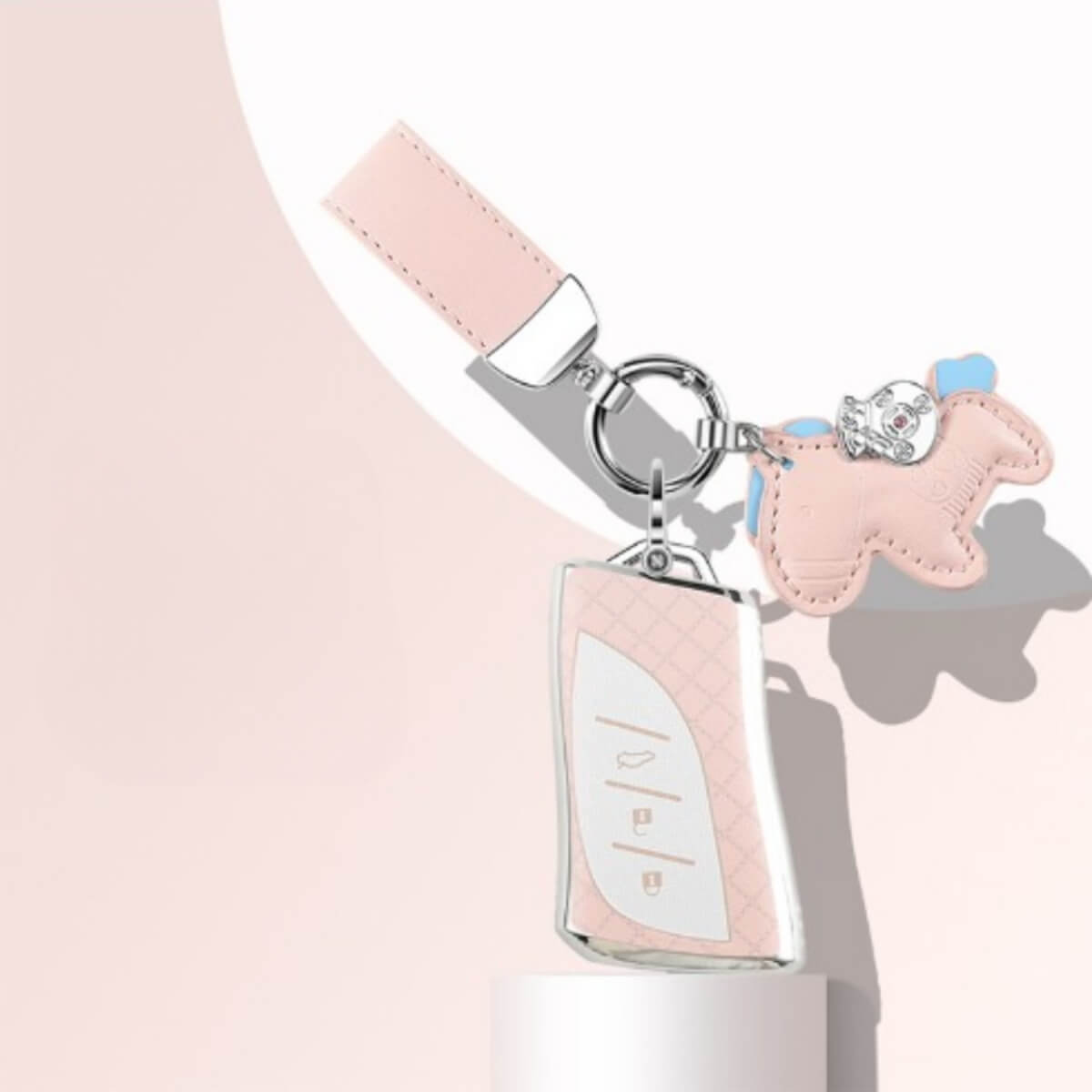 【レクサス】ピンクホースチャームキーケース〔Aタイプ〕