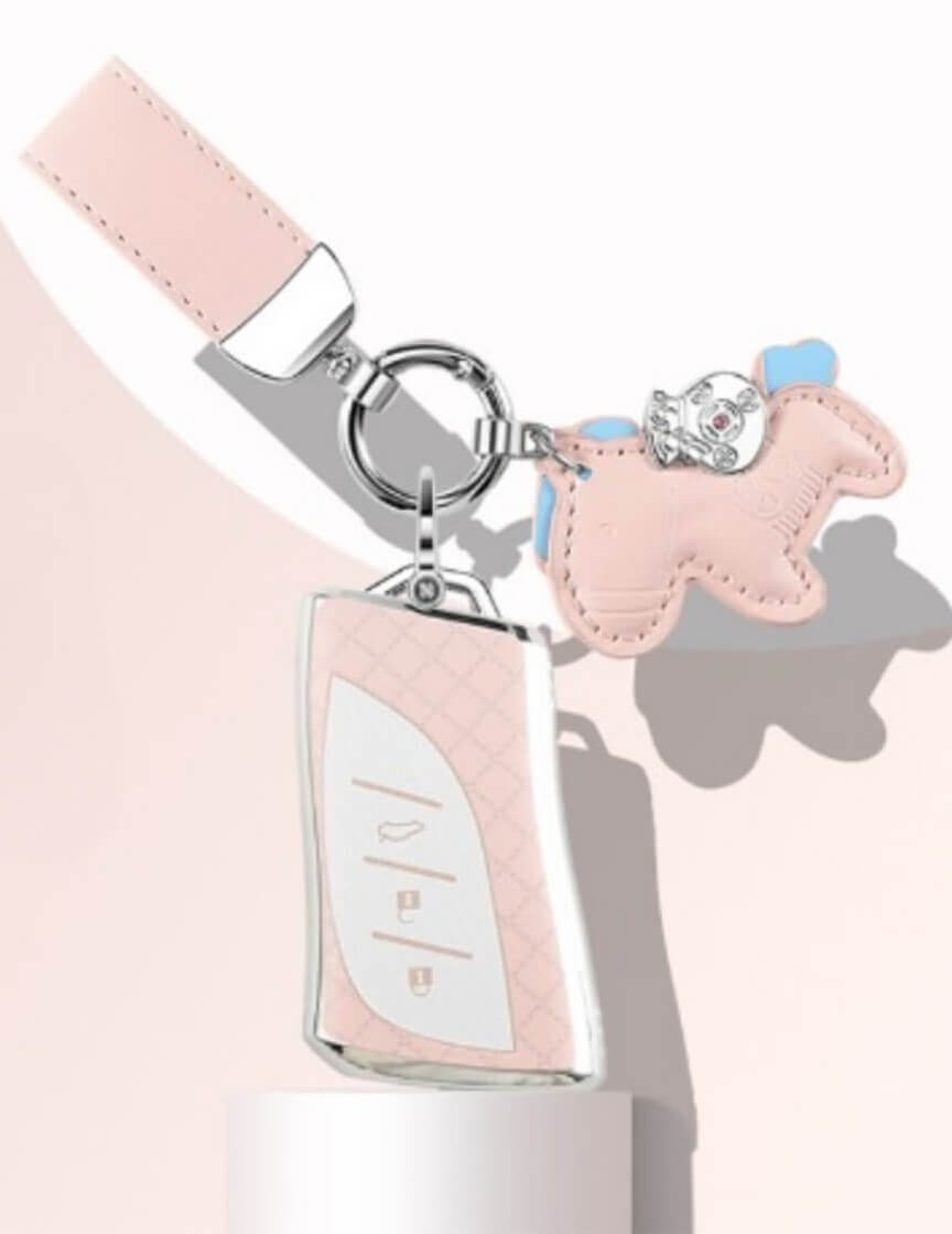 【レクサス】ピンクホースチャームキーケース〔Aタイプ〕